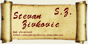 Stevan Živković vizit kartica